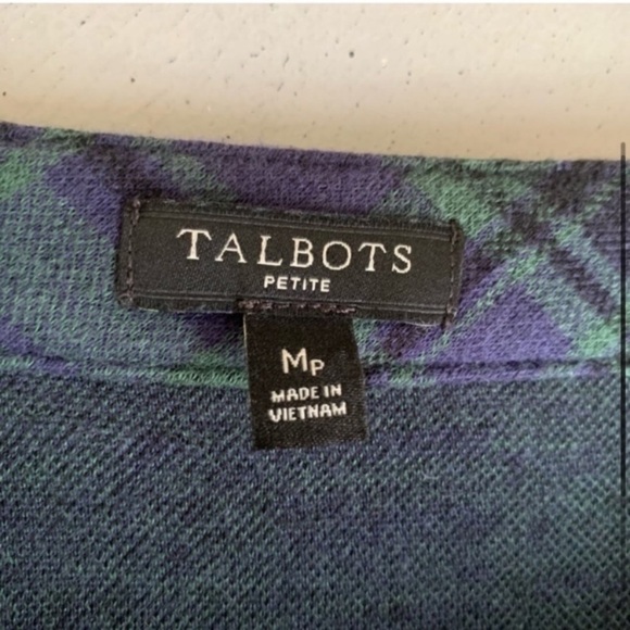Talbots Petite Plaid Sweater - Picture 4 of 7